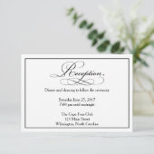 Carte de détails de la réception de mariage (Debout devant)