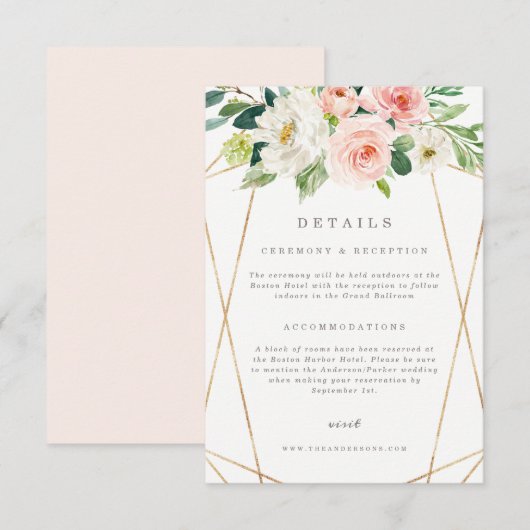 Carte de détails de la romance du ressort géométri (Devant / Derrière)