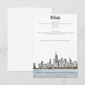 Carte de détails de la skyline de Chicago (Devant / Derrière)