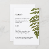 Carte de détails de l'enceinte de fougère de bois (Devant / Derrière)