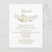 Carte de détails de l'hydrangea rose à l'aquarelle (Devant)