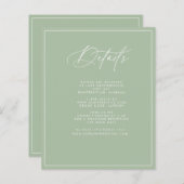 Carte de détails de mariage  (Devant / Derrière)