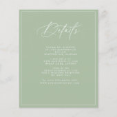 Carte de détails de mariage (Devant)