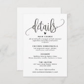 Carte de détails de mariage (Devant / Derrière)