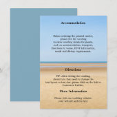 Carte de détails de mariage à destination de plage (Devant / Derrière)