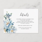 Carte de détails de mariage à la peinture florale (Devant)