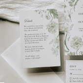 Carte de détails de mariage à la verdure botanique