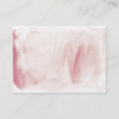 Carte de détails de mariage à l'aquarelle de la To (Dos)