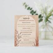 Carte de détails de mariage anglais Arche de terre (Debout devant)