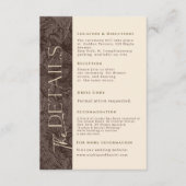 Carte de détails de mariage au chocolat moka éléga (Devant)