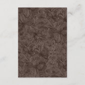 Carte de détails de mariage au chocolat moka éléga (Dos)