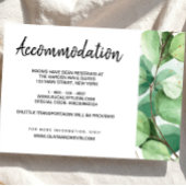 Carte de détails de mariage au eucalyptus