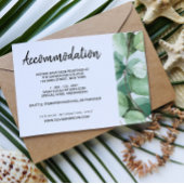 Carte de détails de mariage au eucalyptus