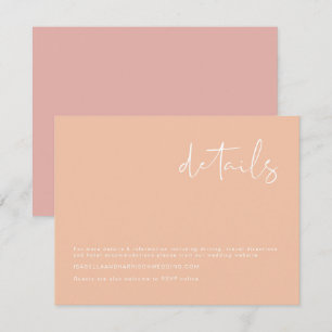 Carte de détails de mariage aux couleurs pastel vi