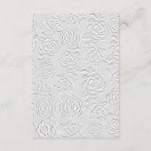 Carte de détails de mariage aux roses vert sauge (Dos)