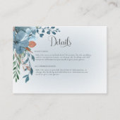 Carte de détails de mariage bohème rustique et flo (Devant)