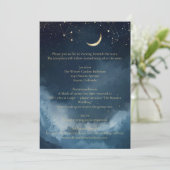 Carte de détails de mariage céleste | Étoiles doré (Debout devant)