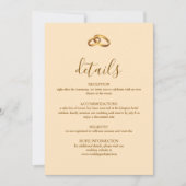 Carte de détails de mariage classique (Devant)