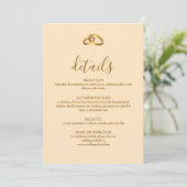 Carte de détails de mariage classique (Debout devant)