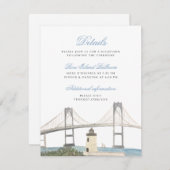 Carte de détails de mariage côtier classique - New (Devant / Derrière)