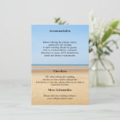 Carte de détails de mariage de destination de plag (Debout devant)