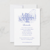 Carte de détails de mariage de maison coloniale bl (Devant)
