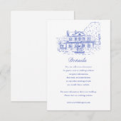 Carte de détails de mariage de maison coloniale bl (Devant / Derrière)
