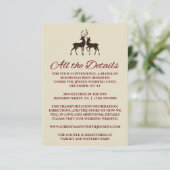 Carte de détails de mariage de Noël en pin rustiqu (Debout devant)