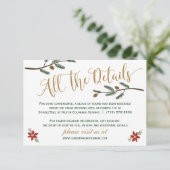 Carte de détails de mariage de Noël pour les fêtes (Debout devant)