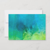 Carte de détails de mariage d'été à l'aquarelle tr (Dos)