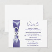 Carte de détails de mariage Diamant Infini Violet  (Devant / Derrière)