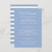 Carte de détails de mariage Élégance de la frontiè (Devant / Derrière)