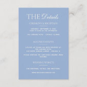 Carte de détails de mariage Élégance de la frontiè (Devant)