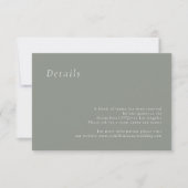 Carte de détails de mariage élégant minimaliste ve (Devant)
