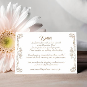 Carte de détails de mariage élégante – Filigrane d