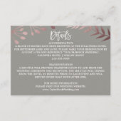 Carte de détails de mariage élégante rose gold et (Devant)