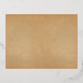 Carte de détails de mariage en feuille d'or vérita (Verso)