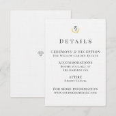 Carte de détails de mariage équestre (Devant / Derrière)