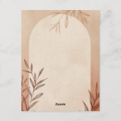 Carte de détails de mariage espagnol Arche de terr (Dos)