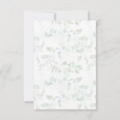 Carte de détails de mariage eucalyptus (Dos)