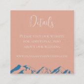 Carte de détails de mariage Fleurs de montagne hiv (Devant)