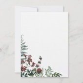 Carte de détails de mariage floral d'automne (Dos)