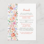 Carte de détails de mariage floral de printemps (Devant)