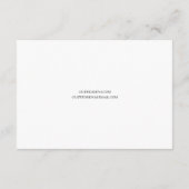 Carte de détails de Mariage Floral noir et blanc (Dos)