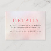 Carte de détails de mariage floral petite annexe (Devant)