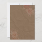 Carte de détails de mariage floral rustique (Dos)