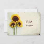 Carte de détails de mariage Floral Rustique Tourne (Dos)