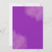 Carte de détails de mariage florale violette (Dos)