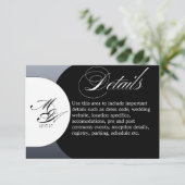 Carte de détails de mariage formel (Debout devant)