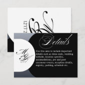 Carte de détails de mariage formel (Devant / Derrière)